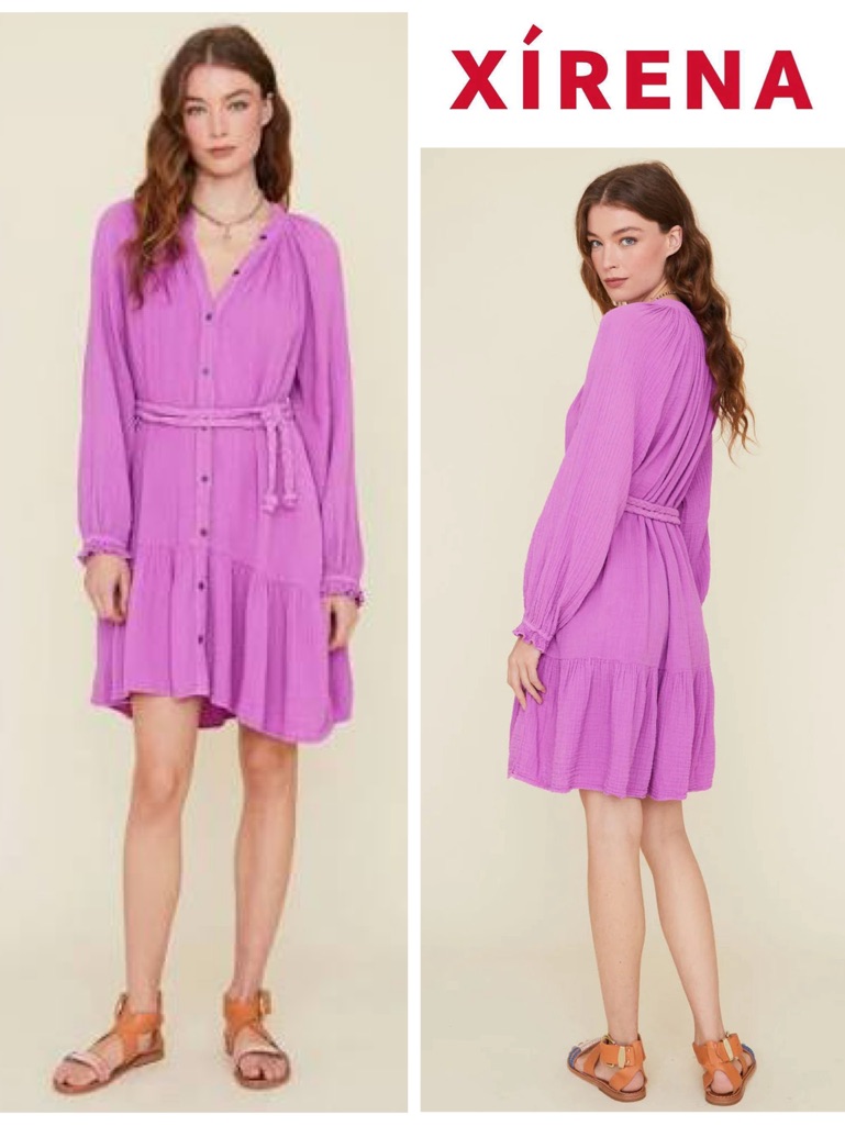 Nwot Xirena Rainey Midi Dress In Bramble Berry (Purple Pink)